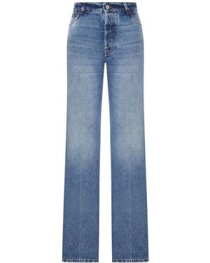 Miu Miu Straight Leg Denim Jeans Medium Wash - Blue