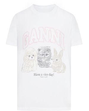 Ganni Basic T-Shirt - White