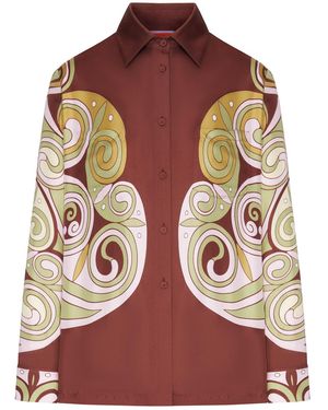 La DoubleJ Camicia stampata con motivo grafico - Rosso