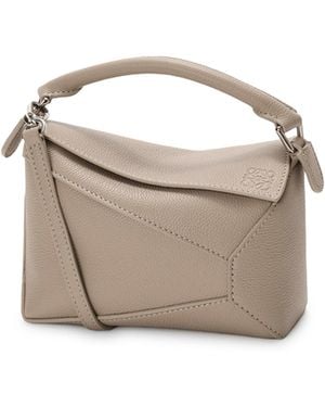 Loewe Borsa puzzle edge mini in pelle granata - Grigio