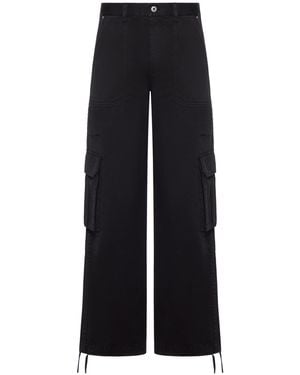 Loewe Cotton Cargo Trousers - Black