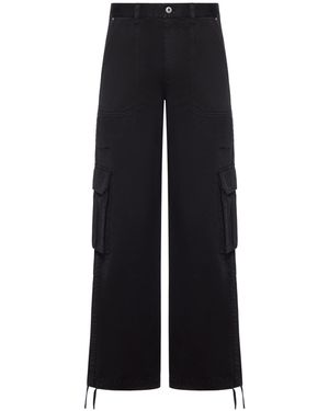 Loewe Cotton Cargo Trousers - Black