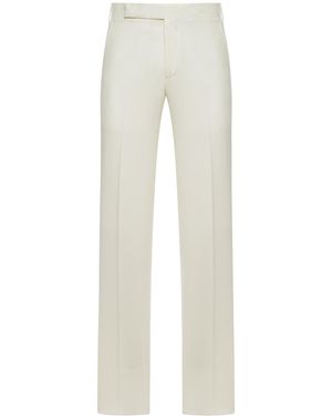 Lardini Tailored Wool Pants - White