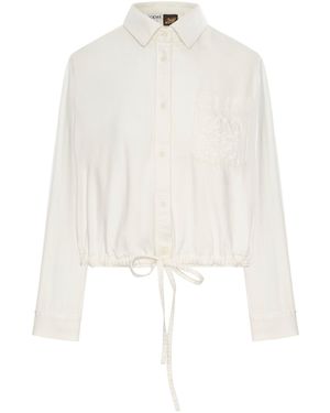 Loewe Camicia in denim - Bianco