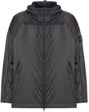 Stone Island Lightweight Hooded Jacket With Anti-drop - Grey