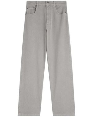 Phoebe Philo Jeans con zip in cotone cenere - Grigio