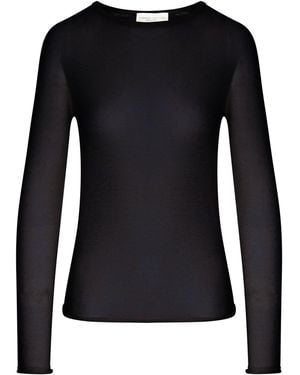 Roberto Collina Maglia girocollo a maniche lunghe - Nero