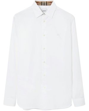 Burberry Logo Cotton Shirt - White
