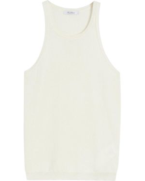 Max Mara Top in filato di cotone - Bianco