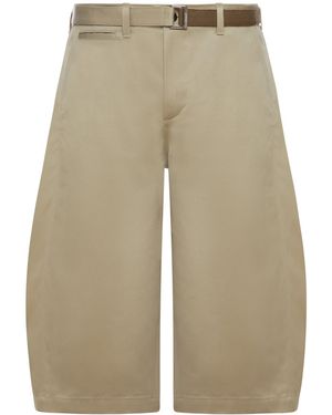 Sacai Cotton Chino Trousers - Natural