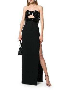 Saint Laurent Sequin-embellished Evening Gown - Black