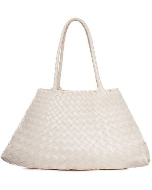 Dragon Diffusion Santa Croce Big Woven Leather Bag - Natural