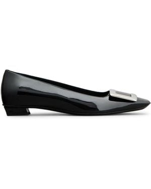 Roger Vivier Belle Vivier Patent Leather Ballerinas - Black