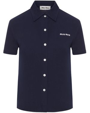 Miu Miu Camicia in cotone - Blu