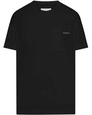 Brunello Cucinelli Crew Neck Cotton T-Shirt With Mobile Application - Black
