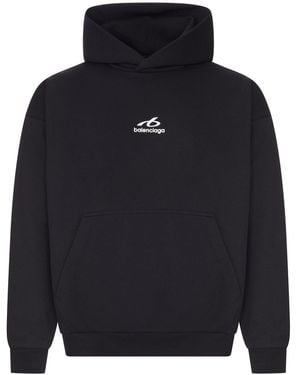 Balenciaga Bodies Sweatshirt In Dry Fleece - Blue