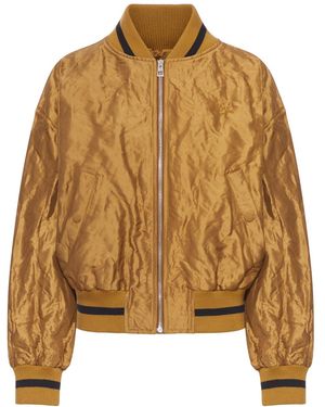 Loewe Technical Fabric Bomber Jacket - Brown