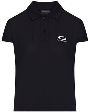 Balenciaga Cotton Polo Shirt - Black