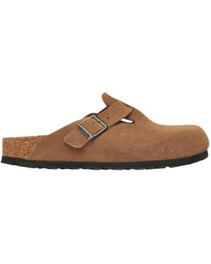 Birkenstock Boston in pelle scamosciata - Marrone