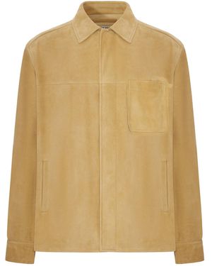 Loewe Overshirt in pelle di agnello scamosciata - Neutro