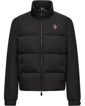 Moncler Cardigan imbottito polartec® con zip - Nero