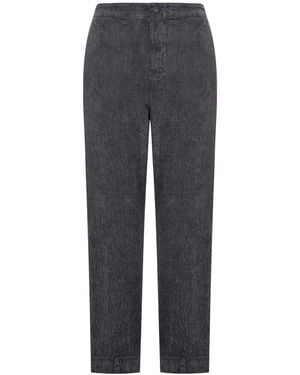Transit Pantalone regular fit in costina di velluto - Grigio