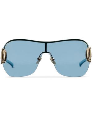 Gucci Rimless Mask Sunglasses - Blue
