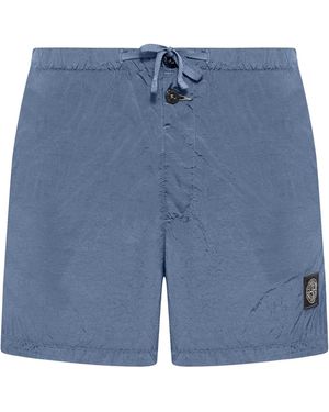 Stone Island Costume da bagno con logo compass avio - Blu