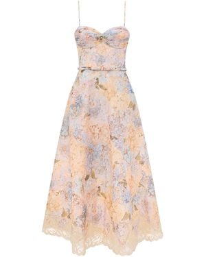 Zimmermann Abito midi valiant - Rosa
