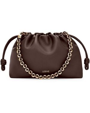 Loewe Medium Flamenco Bag In Soft Lambskin Nappa - Brown