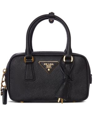 Prada Mini Galleria Leather Bag - Black