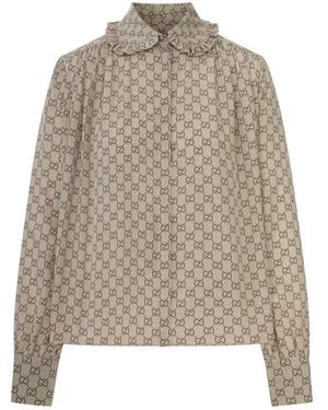 Gucci Printed Shirt - Brown