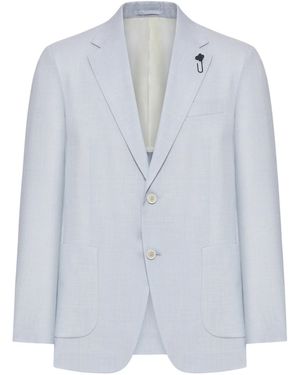 Lardini Single-Breasted Tailored Blazer - Blue
