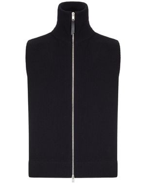 Maison Margiela Zip Knit Gilet - Black