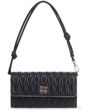 Miu Miu Wallet On Chain - Black
