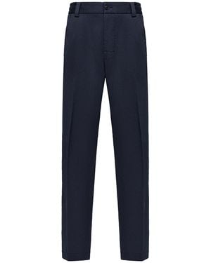Moncler Tailored Cotton Pants - Blue