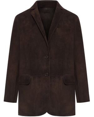 Salvatore Santoro Suede Tailored Jacket - Black