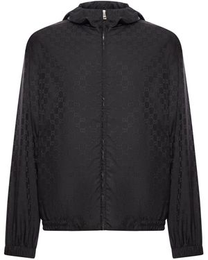 Gucci gg Jacquard Nylon Zip-up Jacket - Black