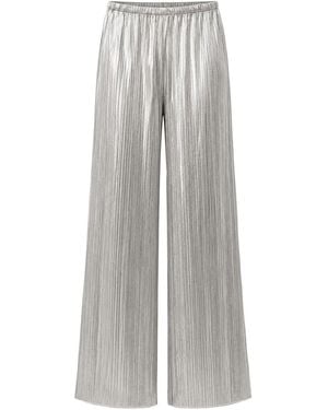 forte_forte Trousers With An Elasticated Waist And Irregular Pleating - Grey