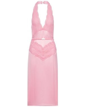 Gucci Silk Satin Dress - Pink