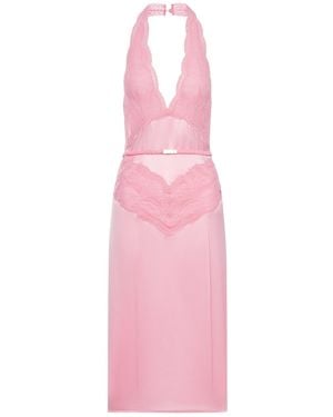 Gucci Silk Satin Dress - Pink