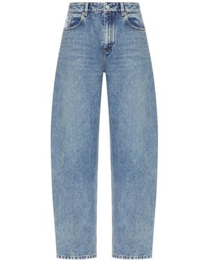 Alaïa Round Cotton Jeans - Blue