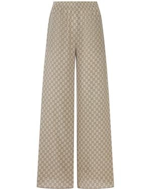 Gucci Printed Silk Leisure Pants - Natural