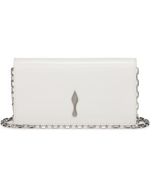 Christian Louboutin Bettina Patent Calfskin Clutch - White