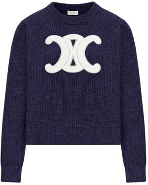 Celine Maglione girocollo triomphe - Blu