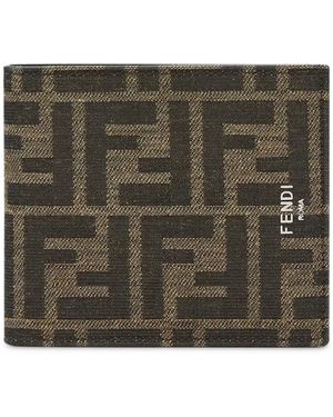Fendi Portafoglio jacquard ff - Verde
