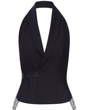 The Seafarer Tailored Vest With Bandana Inserts - Blue