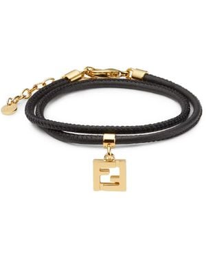 Fendi Forever Leather Bracelet - White