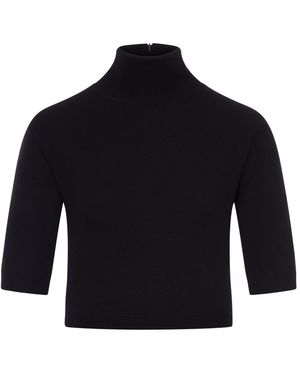 Max Mara Crop Turtleneck - Blue