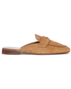 Prada Suede Mules - Brown